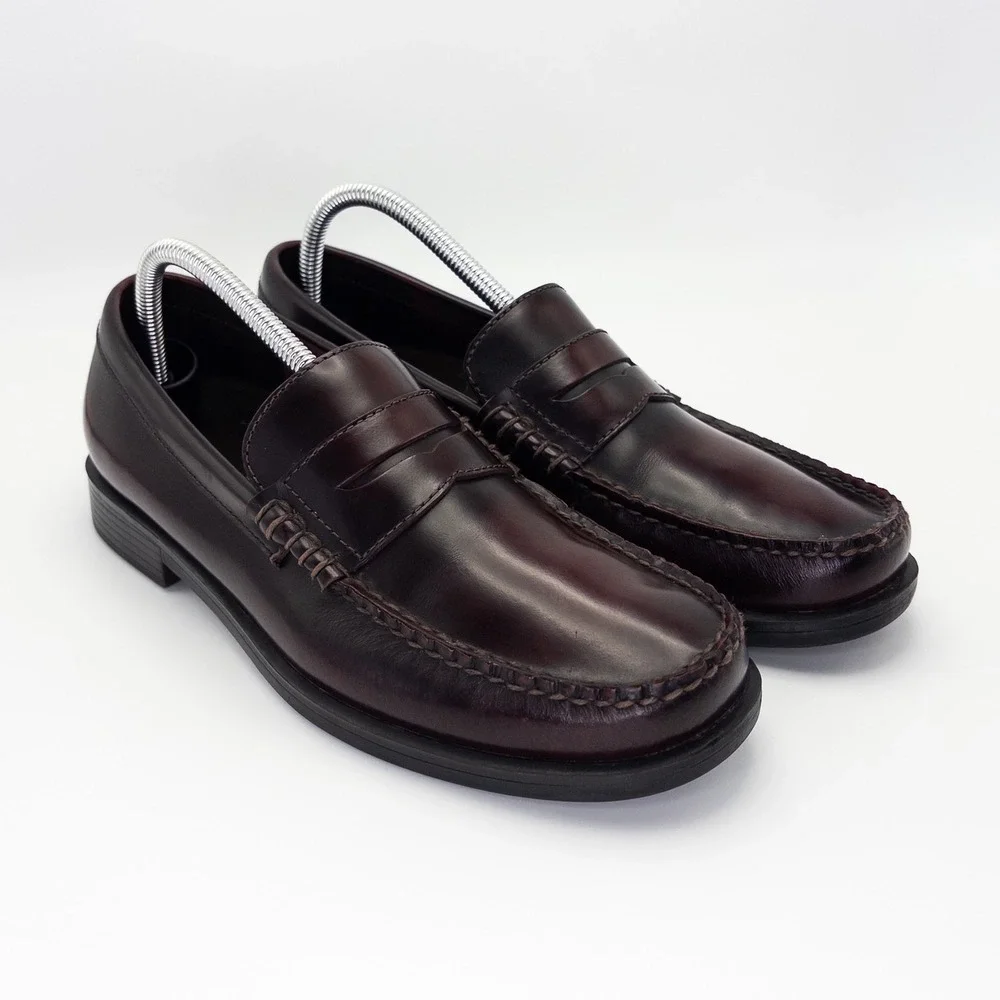 Rockport APM7438E Men's Penny Loafers Cordovan Burgundy Leather 8.5M